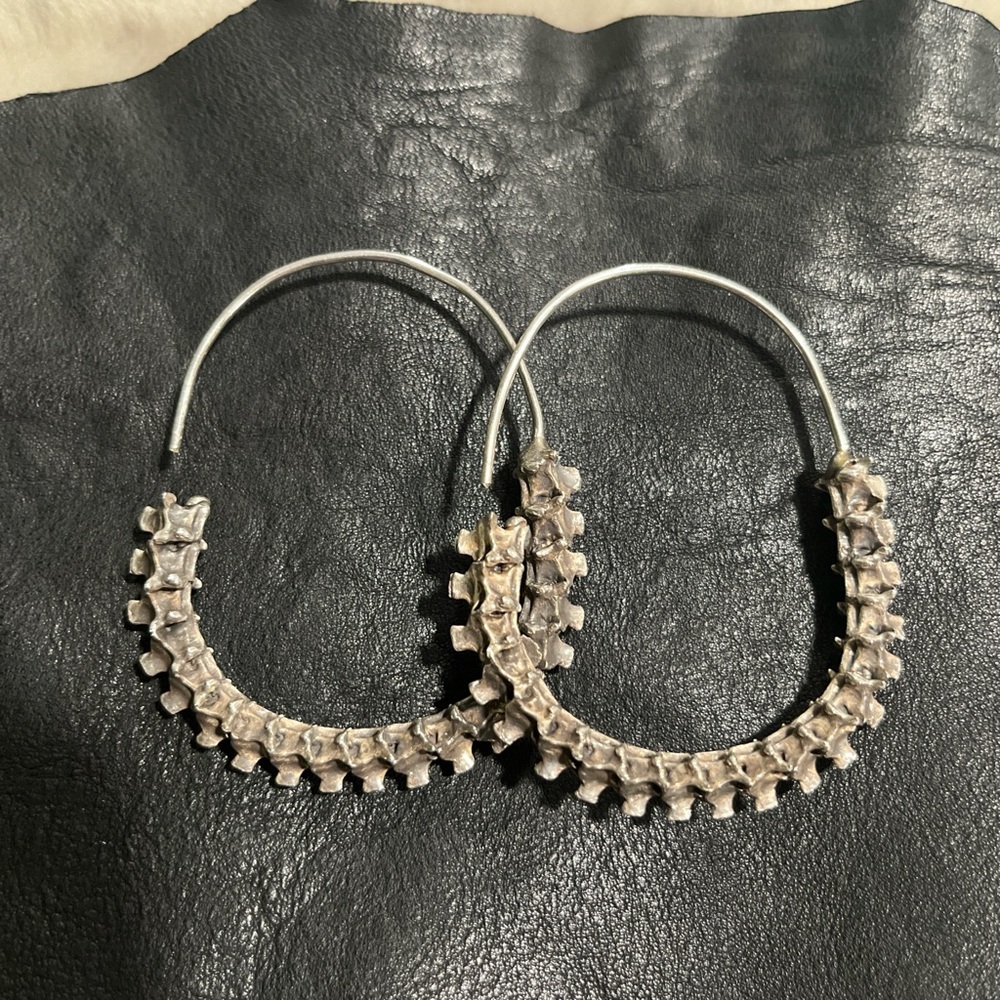 Rattlesnake vertebrate earrings